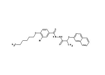 3-bromo-4-(hexyloxy)-N'-[2-(2-naphthyloxy)propanoyl]benzohydrazide - Click Image to Close