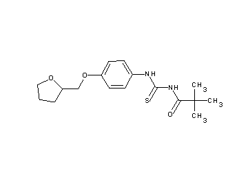2,2-dimethyl-N-({[4-(tetrahydro-2-furanylmethoxy)phenyl]amino}carbonothioyl)propanamide