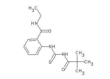 2-({[(2,2-dimethylpropanoyl)amino]carbonothioyl}amino)-N-ethylbenzamide