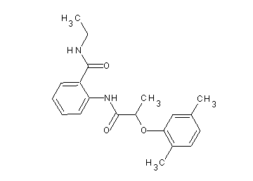 2-{[2-(2,5-dimethylphenoxy)propanoyl]amino}-N-ethylbenzamide
