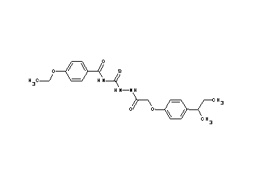 N-({2-[(4-sec-butylphenoxy)acetyl]hydrazino}carbonothioyl)-4-ethoxybenzamide - Click Image to Close