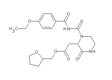 tetrahydro-2-furanylmethyl (1-{[(4-ethoxybenzoyl)amino]carbonothioyl}-3-oxo-2-piperazinyl)acetate