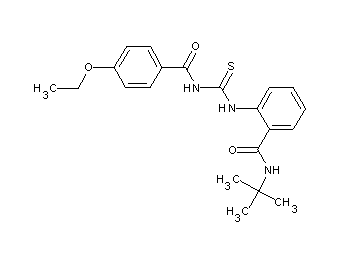 N-(tert-butyl)-2-({[(4-ethoxybenzoyl)amino]carbonothioyl}amino)benzamide