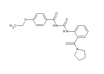 4-ethoxy-N-({[2-(1-pyrrolidinylcarbonyl)phenyl]amino}carbonothioyl)benzamide