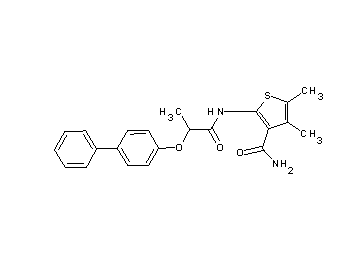 2-{[2-(4-biphenylyloxy)propanoyl]amino}-4,5-dimethyl-3-thiophenecarboxamide