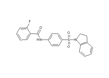 N-[4-(2,3-dihydro-1H-indol-1-ylsulfonyl)phenyl]-2-fluorobenzamide