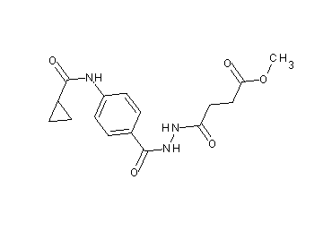 methyl 4-(2-{4-[(cyclopropylcarbonyl)amino]benzoyl}hydrazino)-4-oxobutanoate