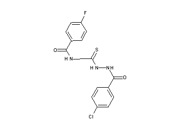 N-{[2-(4-chlorobenzoyl)hydrazino]carbonothioyl}-4-fluorobenzamide