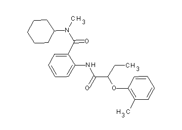 N-cyclohexyl-N-methyl-2-{[2-(2-methylphenoxy)butanoyl]amino}benzamide