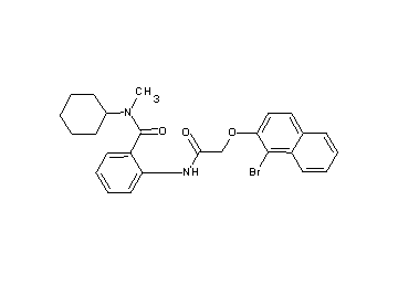 2-({[(1-bromo-2-naphthyl)oxy]acetyl}amino)-N-cyclohexyl-N-methylbenzamide