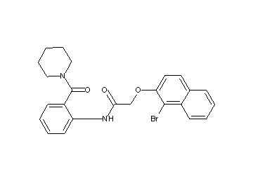 2-[(1-bromo-2-naphthyl)oxy]-N-[2-(1-piperidinylcarbonyl)phenyl]acetamide