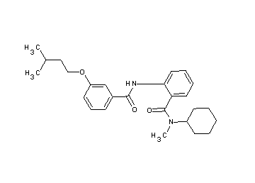 N-cyclohexyl-N-methyl-2-{[3-(3-methylbutoxy)benzoyl]amino}benzamide