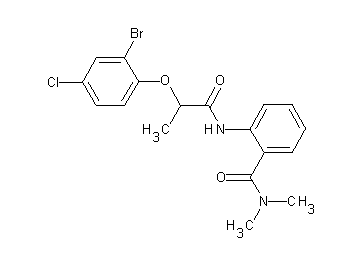 2-{[2-(2-bromo-4-chlorophenoxy)propanoyl]amino}-N,N-dimethylbenzamide