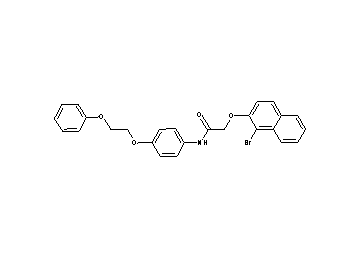 2-[(1-bromo-2-naphthyl)oxy]-N-[4-(2-phenoxyethoxy)phenyl]acetamide