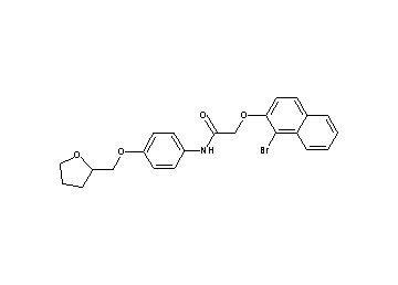 2-[(1-bromo-2-naphthyl)oxy]-N-[4-(tetrahydro-2-furanylmethoxy)phenyl]acetamide - Click Image to Close