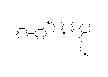 N'-[2-(4-biphenylyloxy)propanoyl]-2-propoxybenzohydrazide - Click Image to Close