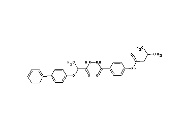 N-[4-({2-[2-(4-biphenylyloxy)propanoyl]hydrazino}carbonyl)phenyl]-3-methylbutanamide