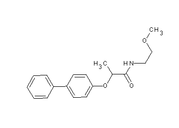 2-(4-biphenylyloxy)-N-(2-methoxyethyl)propanamide