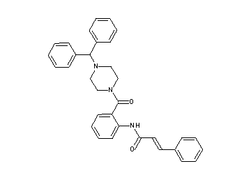 N-(2-{[4-(diphenylmethyl)-1-piperazinyl]carbonyl}phenyl)-3-phenylacrylamide