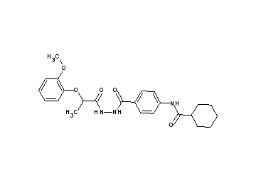 N-[4-({2-[2-(2-methoxyphenoxy)propanoyl]hydrazino}carbonyl)phenyl]cyclohexanecarboxamide