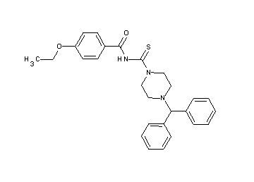 N-{[4-(diphenylmethyl)-1-piperazinyl]carbonothioyl}-4-ethoxybenzamide