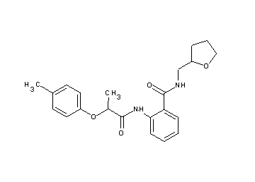 2-{[2-(4-methylphenoxy)propanoyl]amino}-N-(tetrahydro-2-furanylmethyl)benzamide