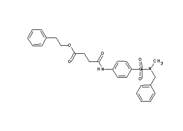 2-phenylethyl 4-[(4-{[benzyl(methyl)amino]sulfonyl}phenyl)amino]-4-oxobutanoate