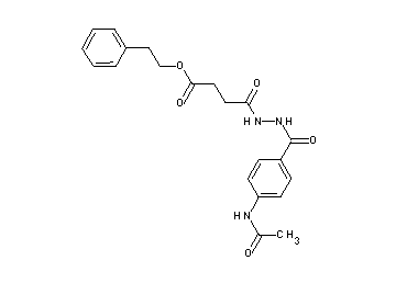 2-phenylethyl 4-{2-[4-(acetylamino)benzoyl]hydrazino}-4-oxobutanoate