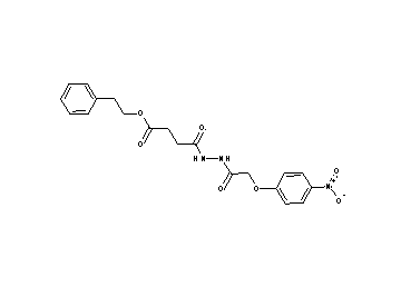 2-phenylethyl 4-{2-[(4-nitrophenoxy)acetyl]hydrazino}-4-oxobutanoate