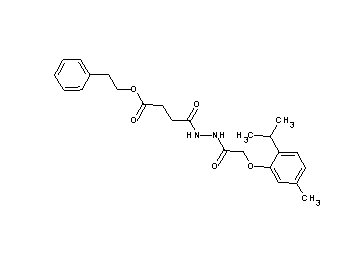 2-phenylethyl 4-{2-[(2-isopropyl-5-methylphenoxy)acetyl]hydrazino}-4-oxobutanoate