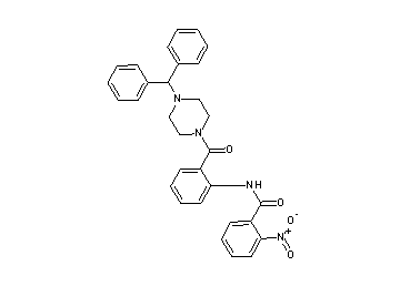 N-(2-{[4-(diphenylmethyl)-1-piperazinyl]carbonyl}phenyl)-2-nitrobenzamide