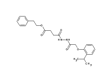 2-phenylethyl 4-{2-[(2-isopropylphenoxy)acetyl]hydrazino}-4-oxobutanoate