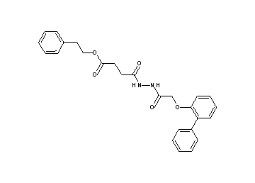 2-phenylethyl 4-{2-[(2-biphenylyloxy)acetyl]hydrazino}-4-oxobutanoate