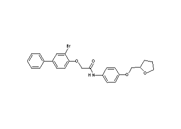 2-[(3-bromo-4-biphenylyl)oxy]-N-[4-(tetrahydro-2-furanylmethoxy)phenyl]acetamide