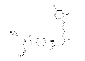 N-[({4-[(diallylamino)sulfonyl]phenyl}amino)carbonothioyl]-4-(2,4-dichlorophenoxy)butanamide