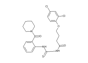 4-(2,4-dichlorophenoxy)-N-({[2-(1-piperidinylcarbonyl)phenyl]amino}carbonothioyl)butanamide