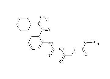 methyl 4-({[(2-{[cyclohexyl(methyl)amino]carbonyl}phenyl)amino]carbonothioyl}amino)-4-oxobutanoate