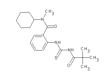 N-cyclohexyl-2-({[(2,2-dimethylpropanoyl)amino]carbonothioyl}amino)-N-methylbenzamide