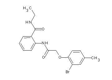 2-{[(2-bromo-4-methylphenoxy)acetyl]amino}-N-ethylbenzamide