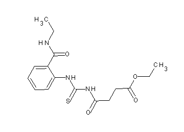 ethyl 4-{[({2-[(ethylamino)carbonyl]phenyl}amino)carbonothioyl]amino}-4-oxobutanoate - Click Image to Close