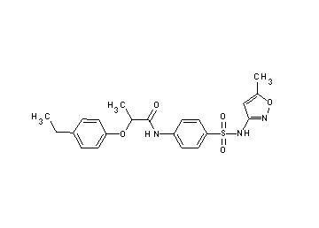 2-(4-ethylphenoxy)-N-(4-{[(5-methyl-3-isoxazolyl)amino]sulfonyl}phenyl)propanamide
