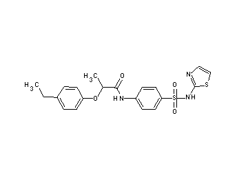 2-(4-ethylphenoxy)-N-{4-[(1,3-thiazol-2-ylamino)sulfonyl]phenyl}propanamide