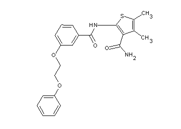 4,5-dimethyl-2-{[3-(2-phenoxyethoxy)benzoyl]amino}-3-thiophenecarboxamide