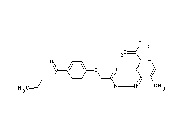 propyl 4-{2-[2-(5-isopropenyl-2-methyl-2-cyclohexen-1-ylidene)hydrazino]-2-oxoethoxy}benzoate