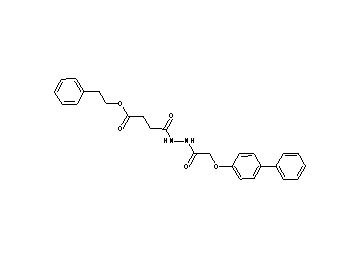 2-phenylethyl 4-{2-[(4-biphenylyloxy)acetyl]hydrazino}-4-oxobutanoate