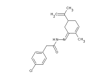 2-(4-chlorophenyl)-N'-(5-isopropenyl-2-methyl-2-cyclohexen-1-ylidene)acetohydrazide