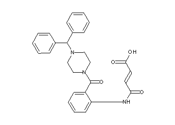 4-[(2-{[4-(diphenylmethyl)-1-piperazinyl]carbonyl}phenyl)amino]-4-oxo-2-butenoic acid
