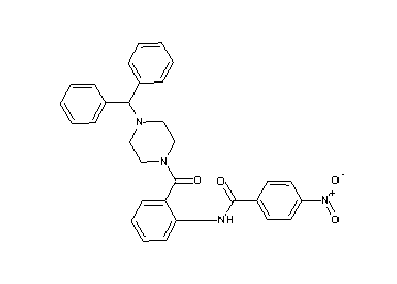 N-(2-{[4-(diphenylmethyl)-1-piperazinyl]carbonyl}phenyl)-4-nitrobenzamide