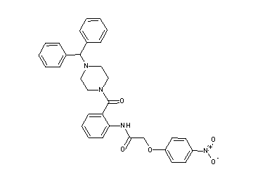 N-(2-{[4-(diphenylmethyl)-1-piperazinyl]carbonyl}phenyl)-2-(4-nitrophenoxy)acetamide