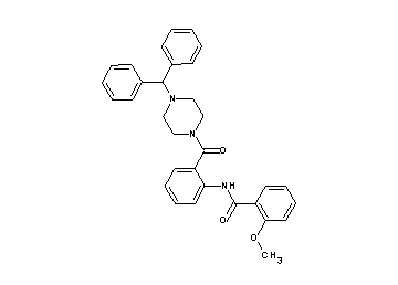 N-(2-{[4-(diphenylmethyl)-1-piperazinyl]carbonyl}phenyl)-2-methoxybenzamide